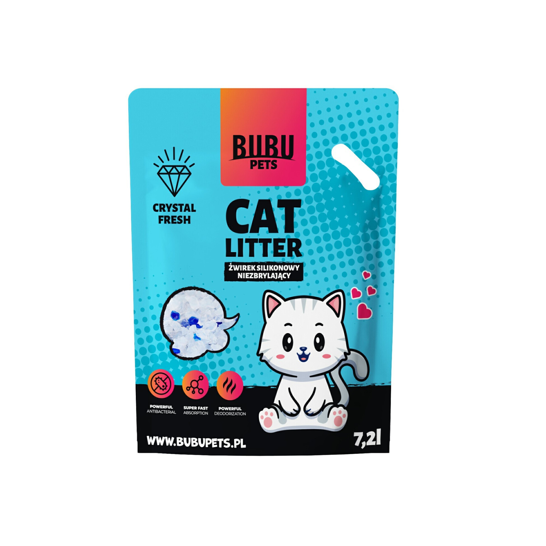 Arena de gel de sílice para gatos BUBU Pets Original