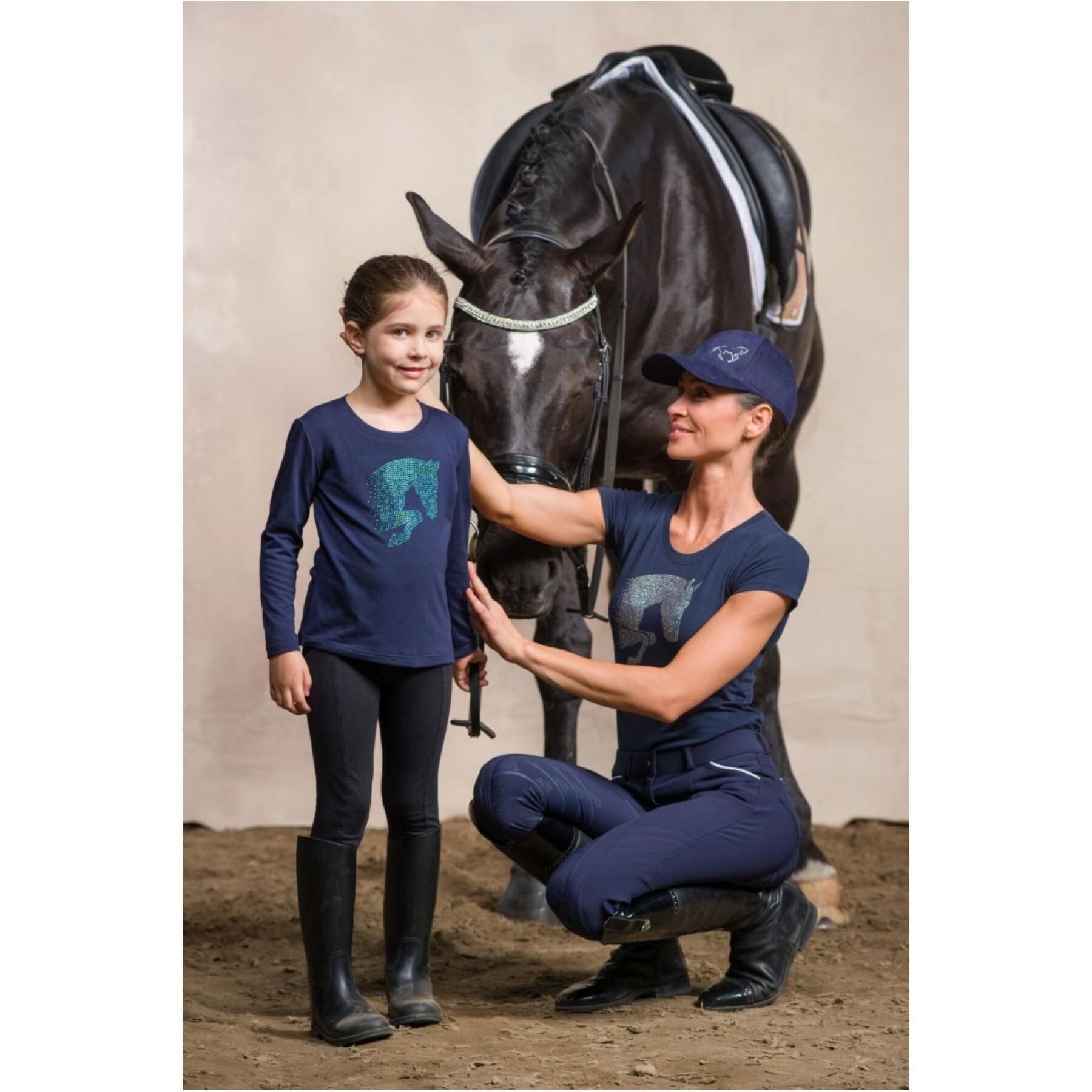 Camiseta de equitación para mujer Cavalliera Jumping star