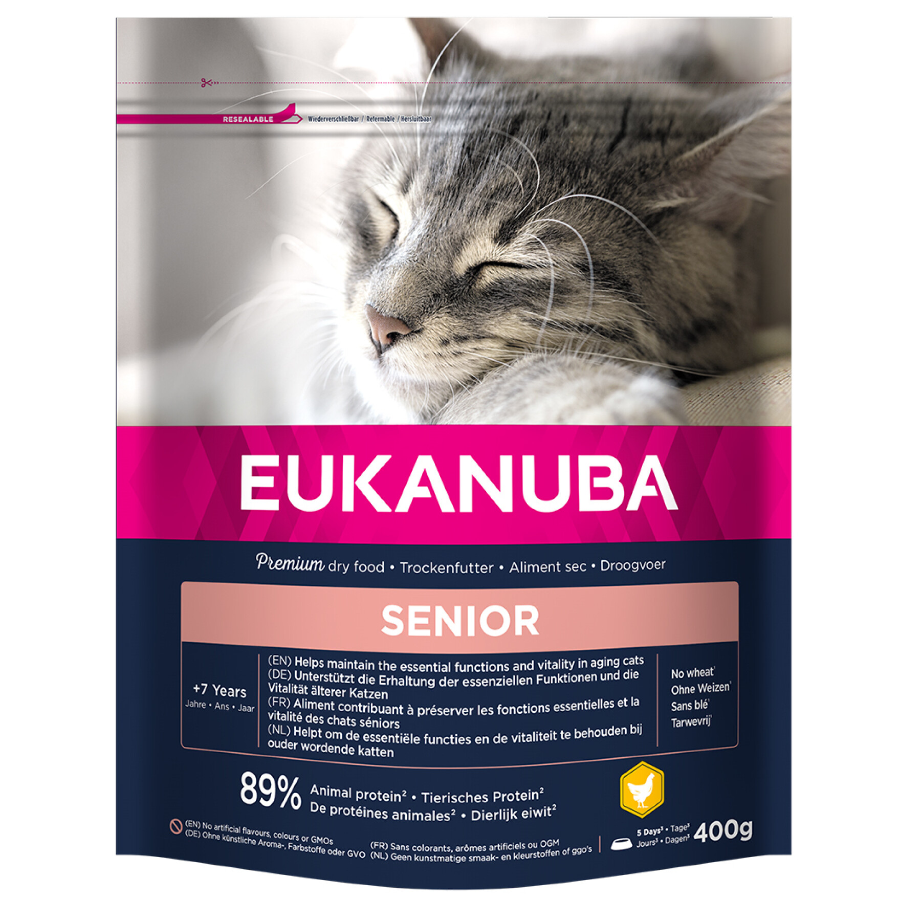 Complemento alimenticio para gatos Eukanuba Seniors Top Condition 7+ 400g