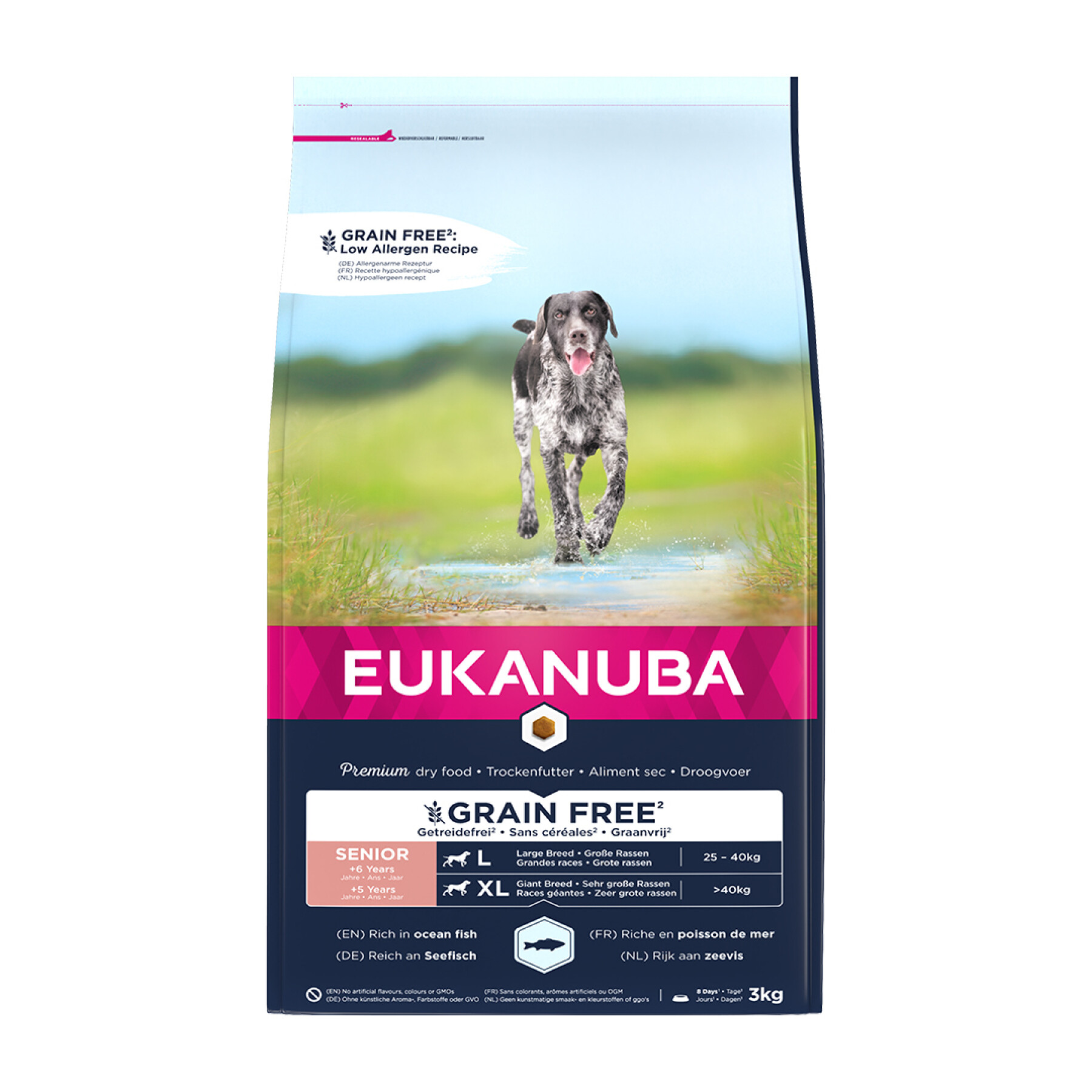 Complemento alimenticio para perros Eukanuba Grainfree Ocean Fish L/XL