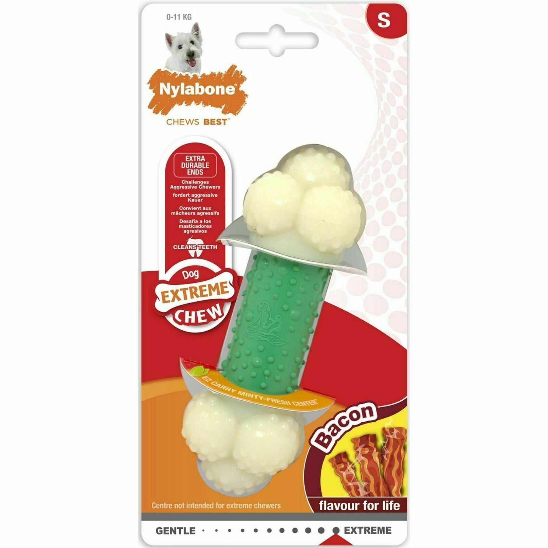 Juguete para perro Nylabone Extreme Chew - Double Action Chew Bacon S