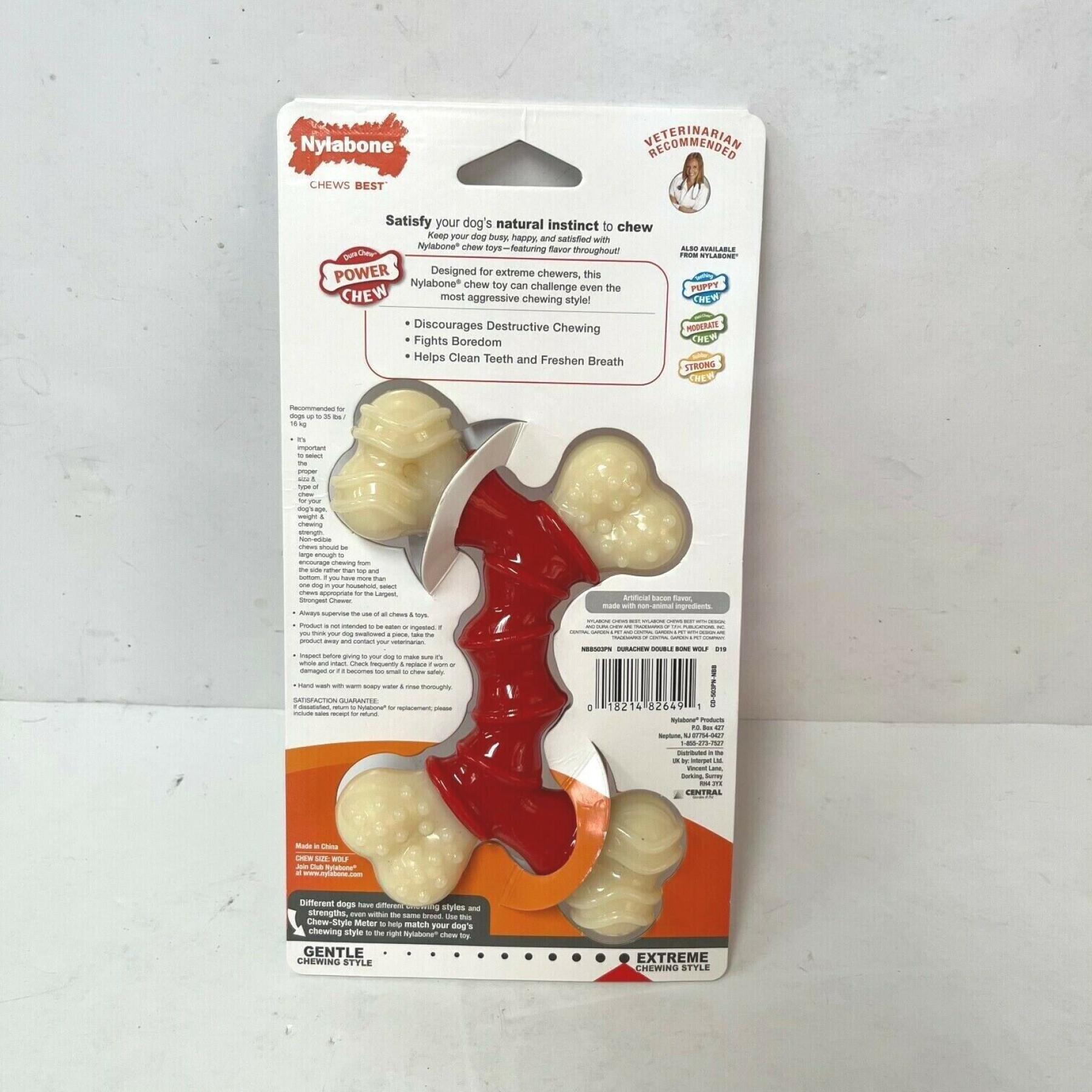 Juguete para perro Nylabone Extreme Chew - Double Bone Bacon XL