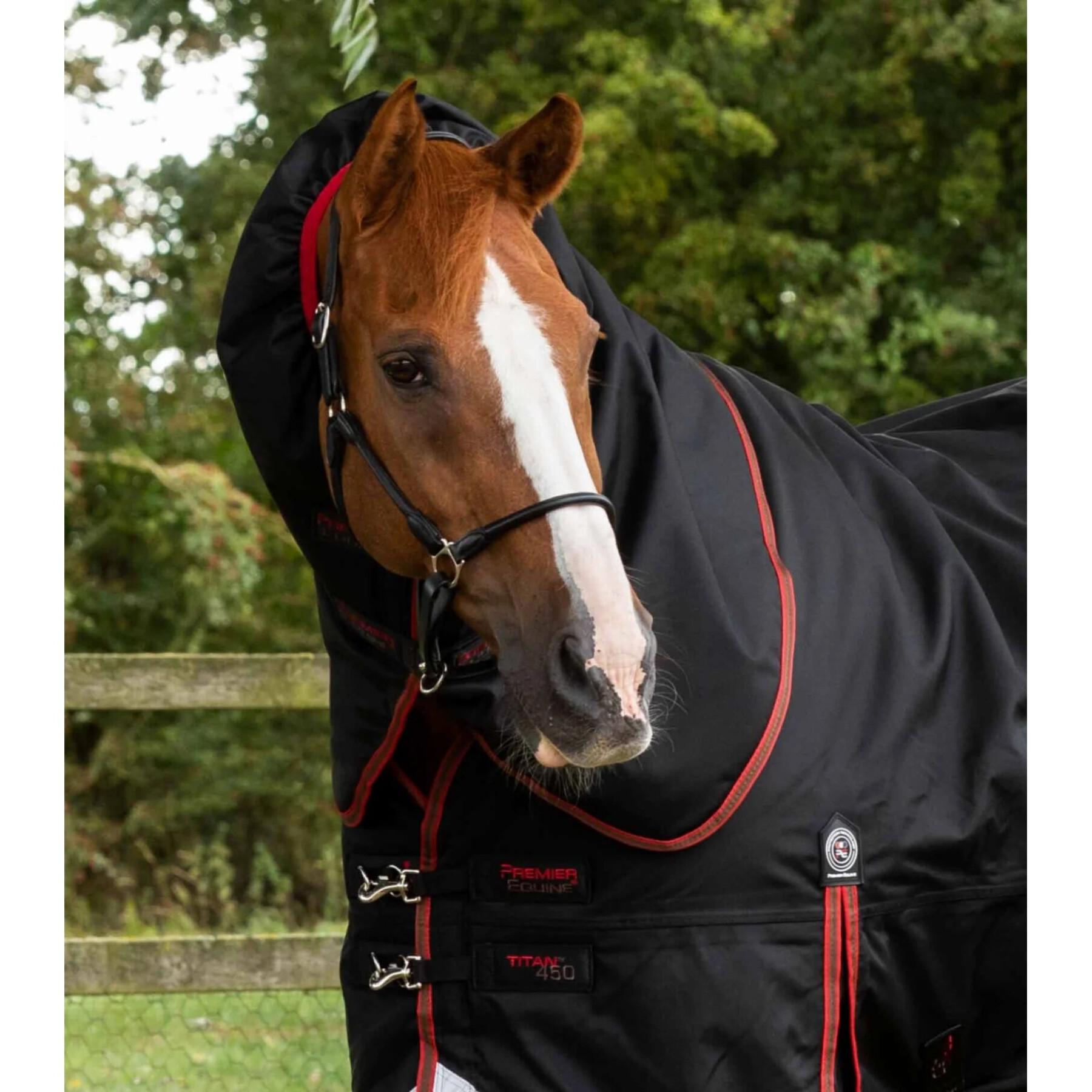 Manta de exterior para caballos con cubrecuello Premier Equine Titan 450 g