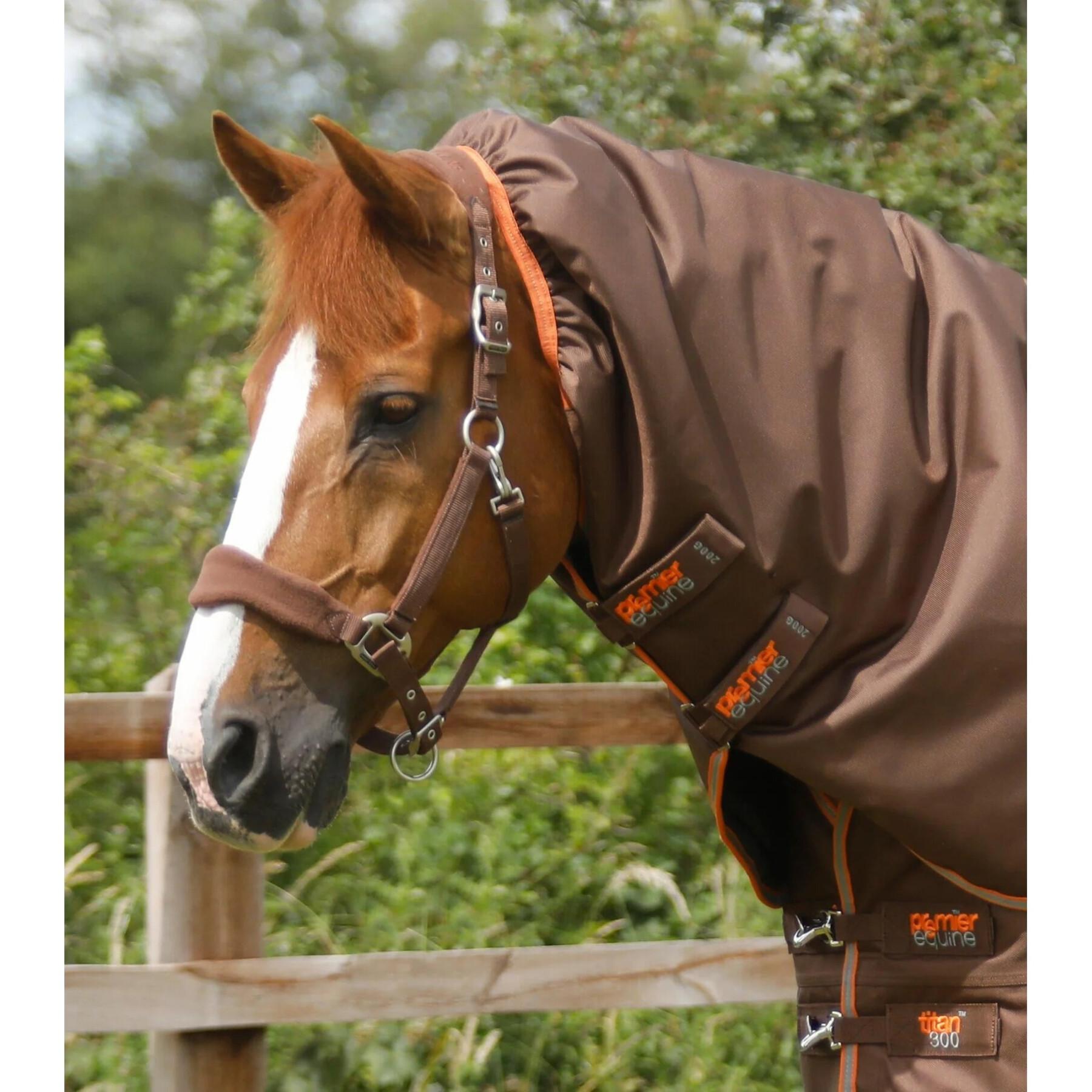Manta de exterior para caballos con cubrecuello Premier Equine Titan 300 g