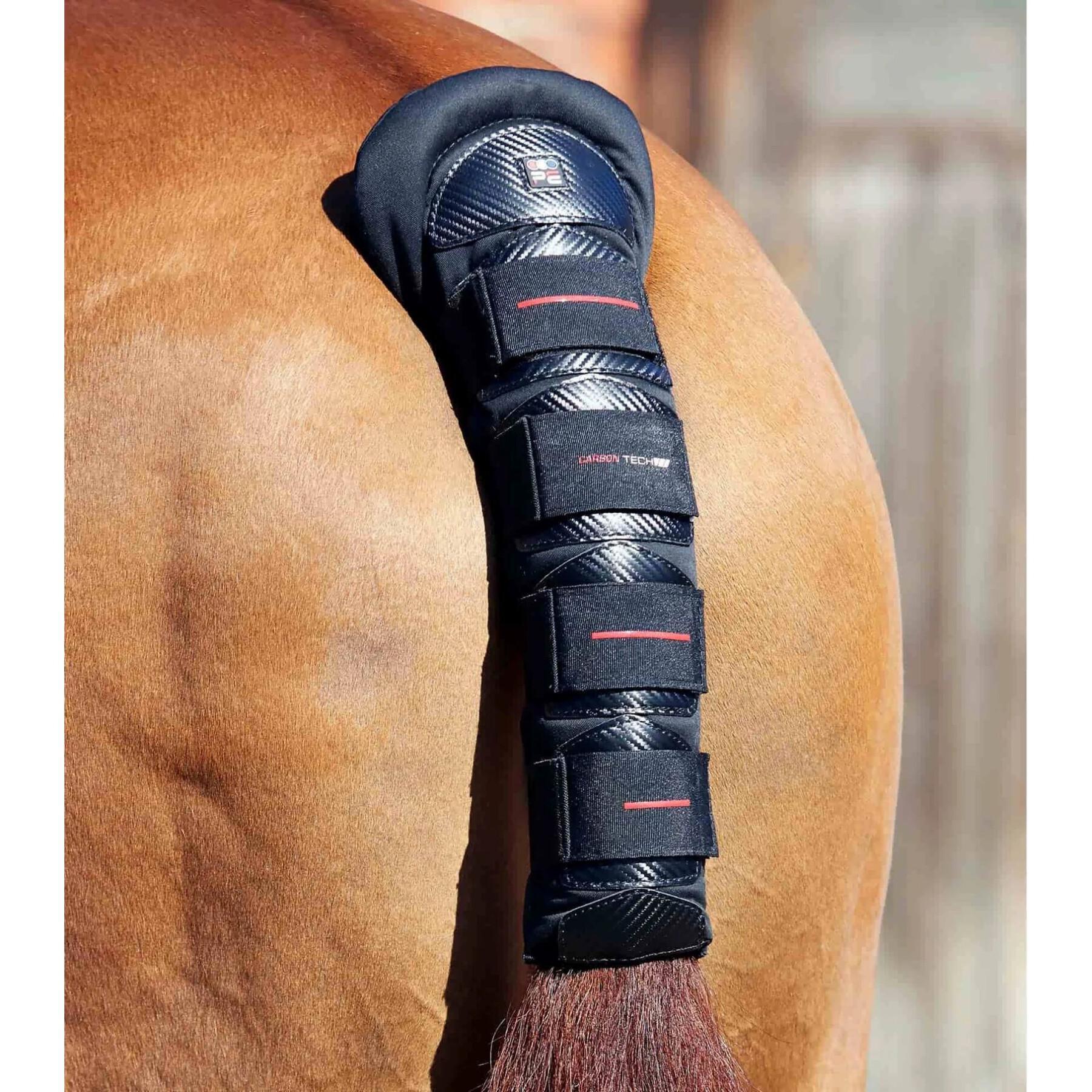 Protector de cola de caballo antideslizante Premier Equine Carbon Tech