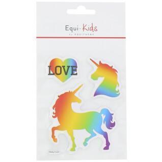Juego de 5 pegatinas de equitación - pegatinas de amor de unicornio Equi-Kids Relief