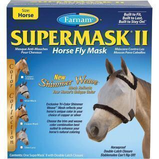 Máscara antimoscas para caballos sin orejas Farnam Supermask II Horse Horse