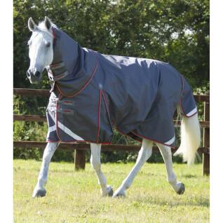 Manta impermeable para caballos con cubrecuello Premier Equine Buster 50 g