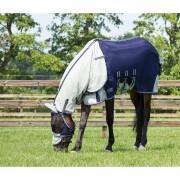 Manta antimoscas para caballos con cubrecuellos y gorro QHP