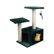 Rascador para gatos con 2 torres y una cabina BUBU Pets
