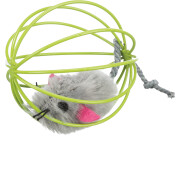Ratón de juguete gato en bola de rejilla, felpa Trixie (x24)