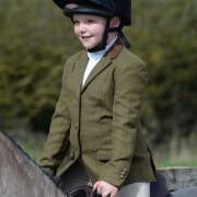 Chaqueta de equitación entallada infantil Dublin Albany Tweed